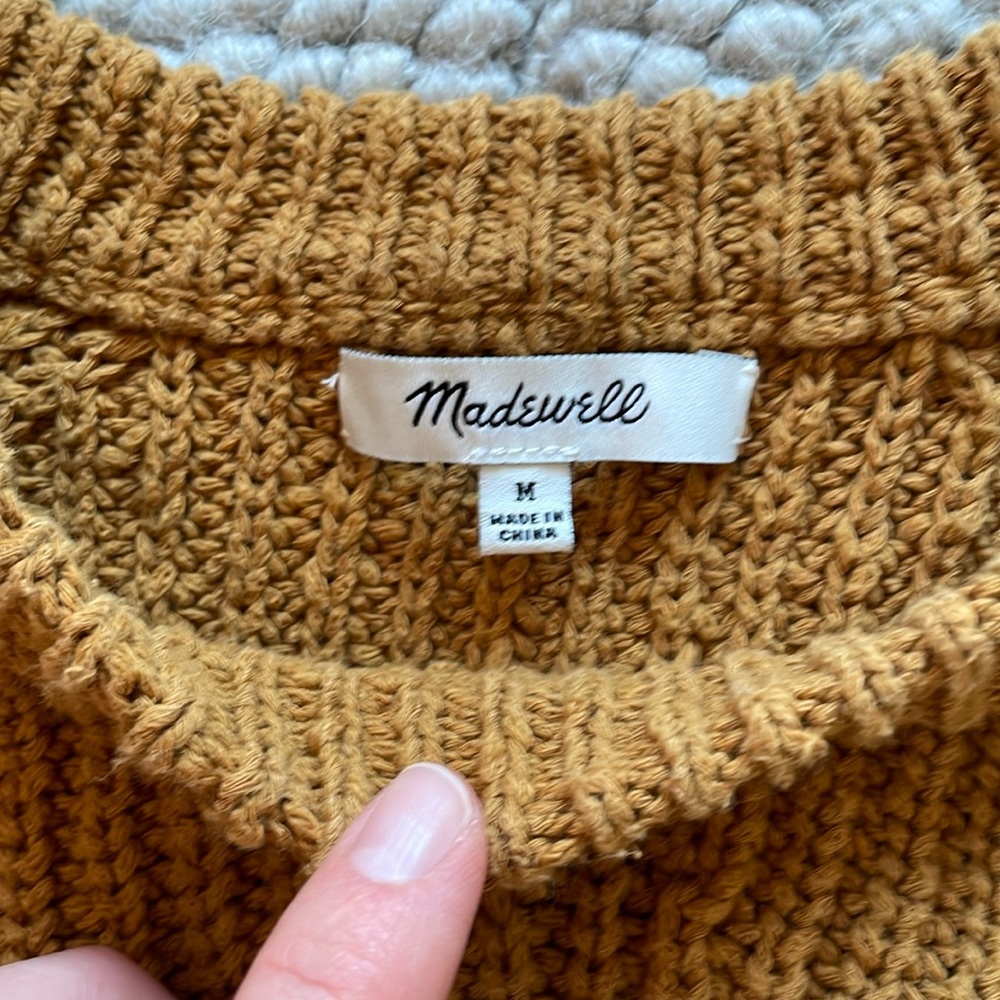 Madewell balloon sleeve cotton sweater - medium - Picture 3 of 8